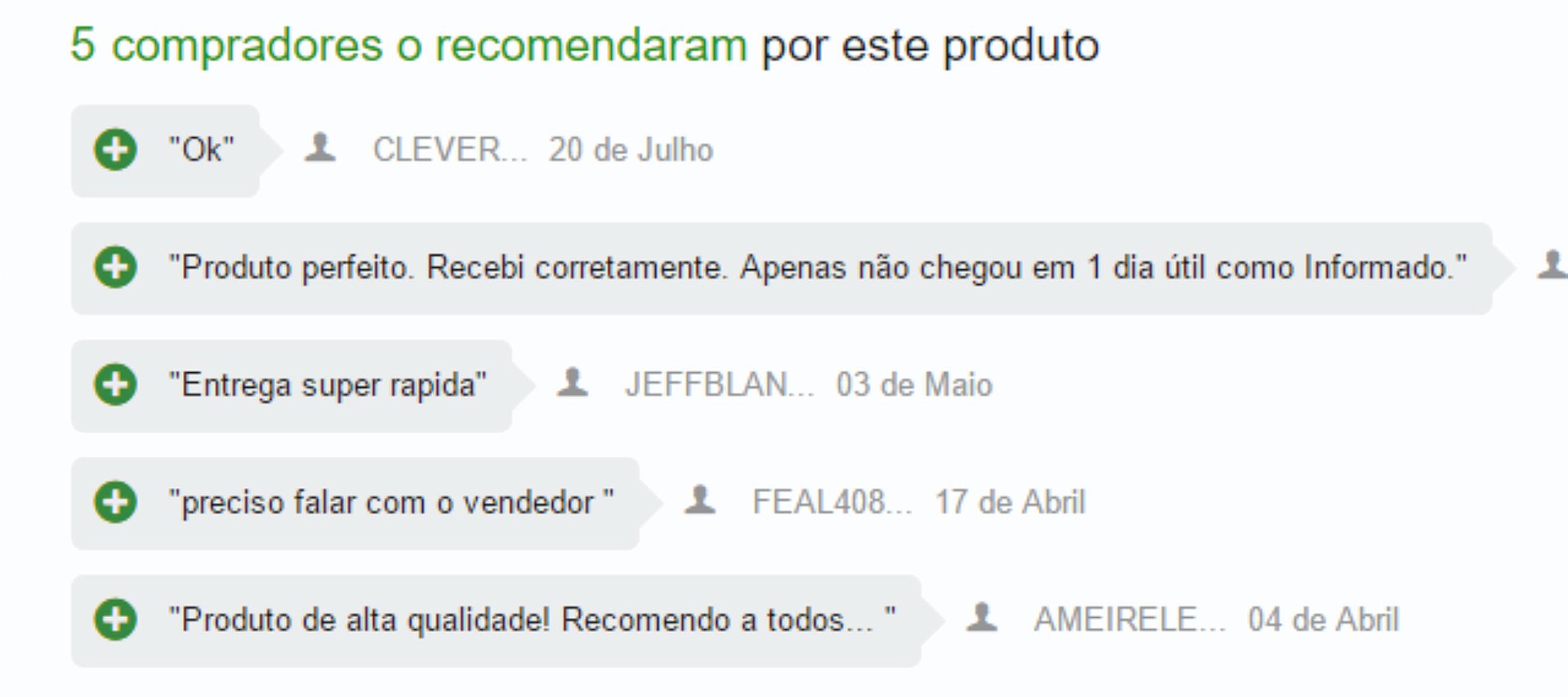 recomendações dos compradores do expositor de chicletes